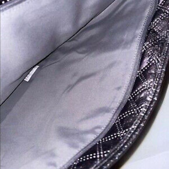 NWTBath & Body Works Be Joyful Tote Womens Metallic Silver Shopper Shoulder Bag - Picture 3 of 4